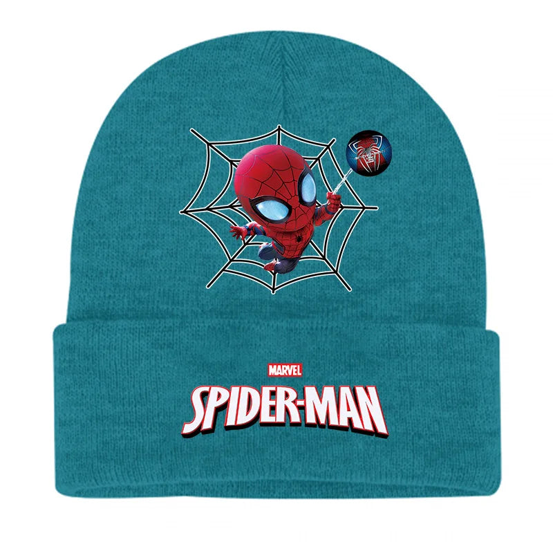 Disney Marvel Spiderman Spider Knitted Hat Cosplay Men's and Women's Warm Knitted Hat Youth Student Hat Winter