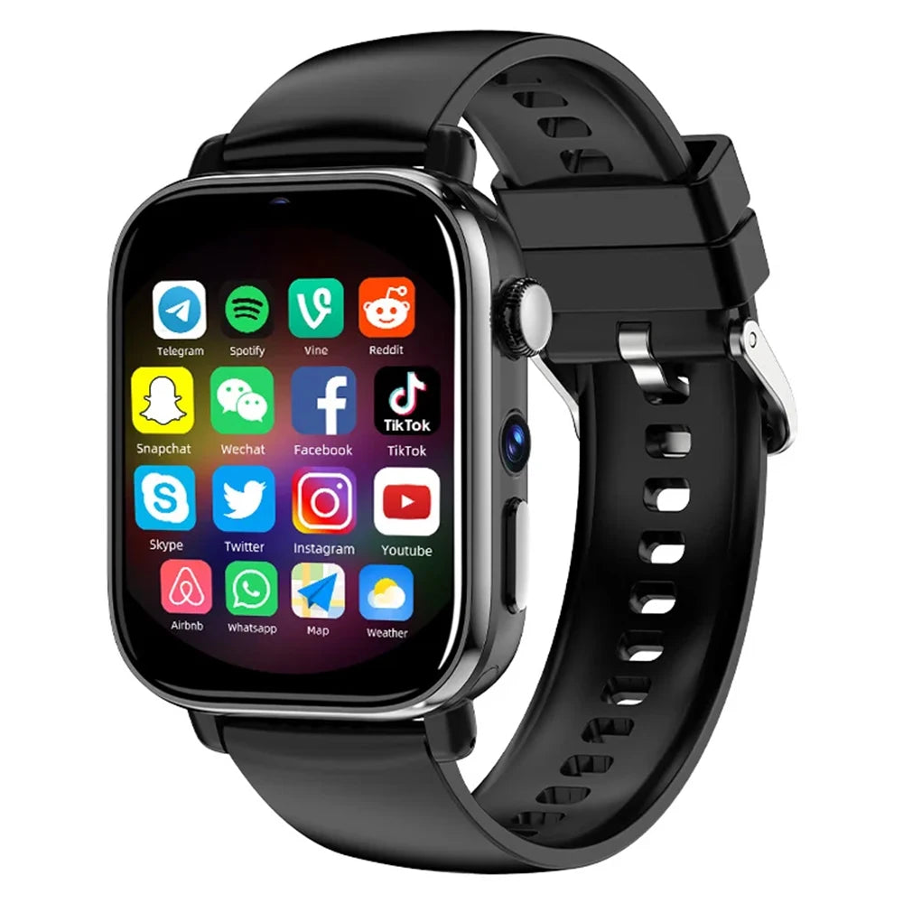 NEW I1S Smart Watch 4G SIM Card 1.9inch HD Screen with GPS WIFI Dual Camera Video Call Google Play 64G-ROM Android Smartwatch