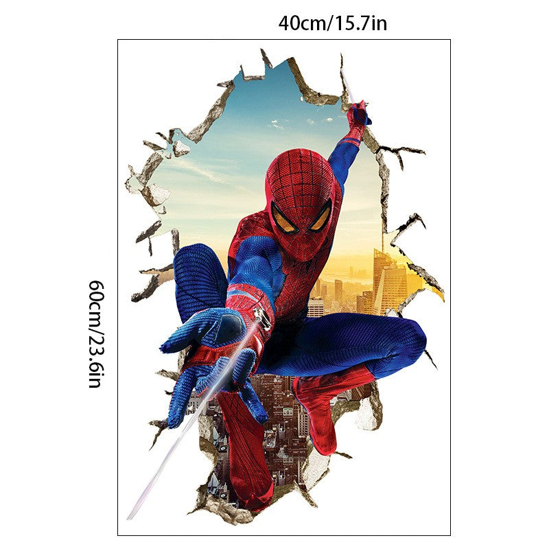 3D Transcendent Wall Spider Man Wall Stickers Living Room Decoration Background Wall Stickers Removable