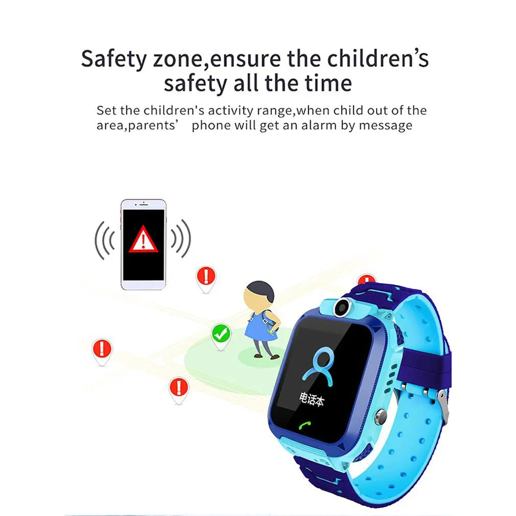 New Smart Watch For Kids Q12 Smart Watches For Boys Girl Smartwatch GPS Tracker Watch Wrist Mobile Camera Cell Phone Best Gift