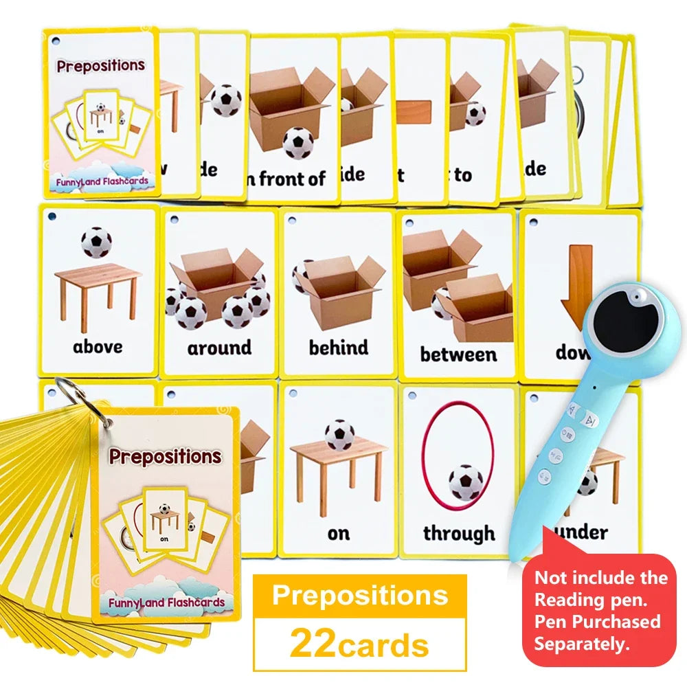 Kids Montessori Learning English Words Card Pocket Flash Cards Early Educational Toys For Children Classroom Supplies Gift