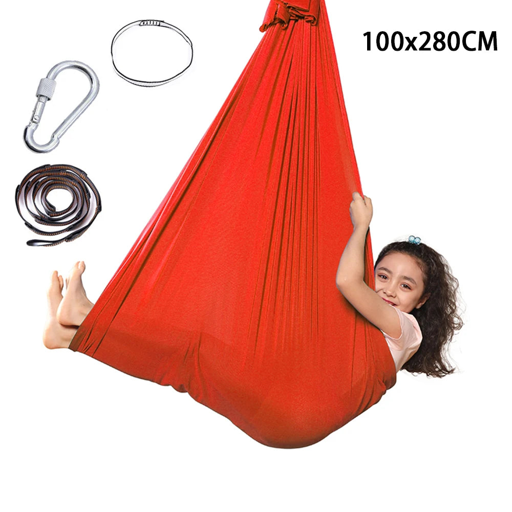 Snuggle Swing For Kids With Special Needs Adjustable Elastic Cuddle Up Therapy Swing Hammock Chair For Yoga Indoor rede de dorm