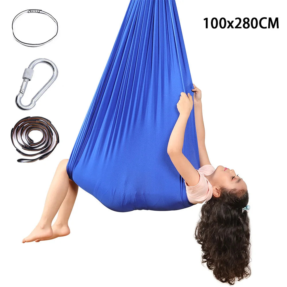 Snuggle Swing For Kids With Special Needs Adjustable Elastic Cuddle Up Therapy Swing Hammock Chair For Yoga Indoor rede de dorm