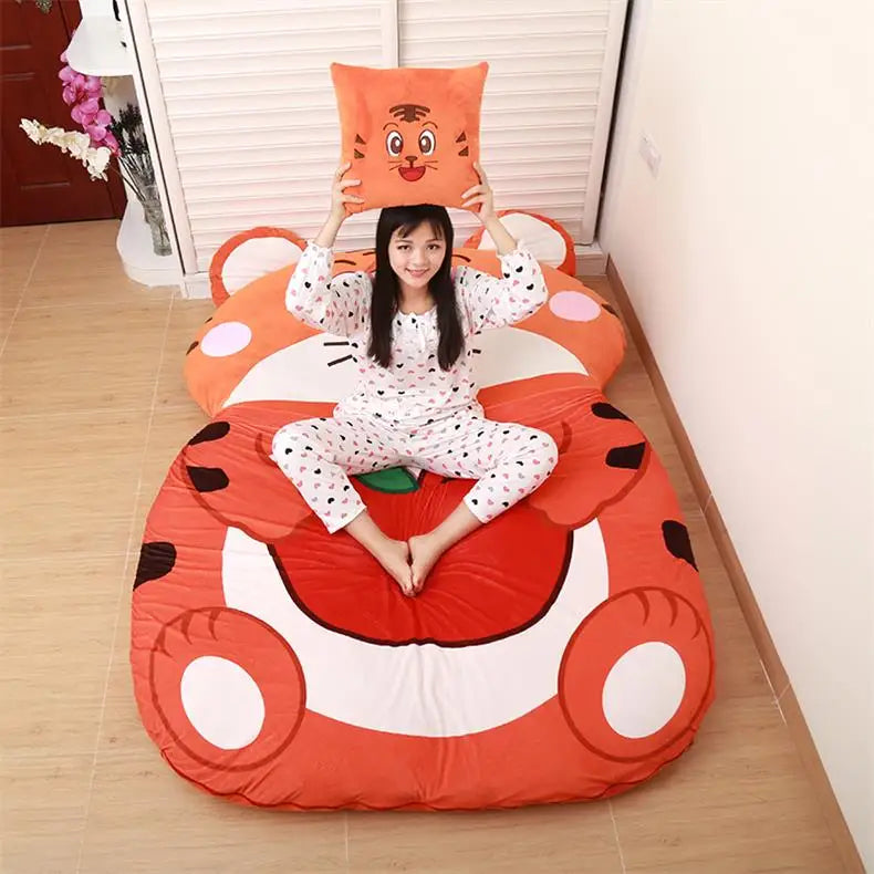 Cartoon Animals Tatami Sofa Bed Double And Kids Bean Bag Home Living Room And Bedroom Bean Bag Bed Warm Sleeping Bag Mattress