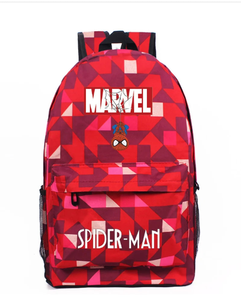 Disney Spider Man Night Light Backpack Backpack Backpack, Captain America Anime Game Peripheral Boy Cool Backpack