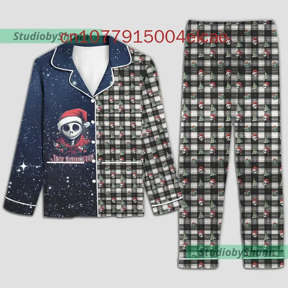 Frozen Olaf Autumn Long Sleeve Pajamas Set Disney Men's and Women's Pajamas Silk Pajamas Women's Cartoon Pajamas Pants Set