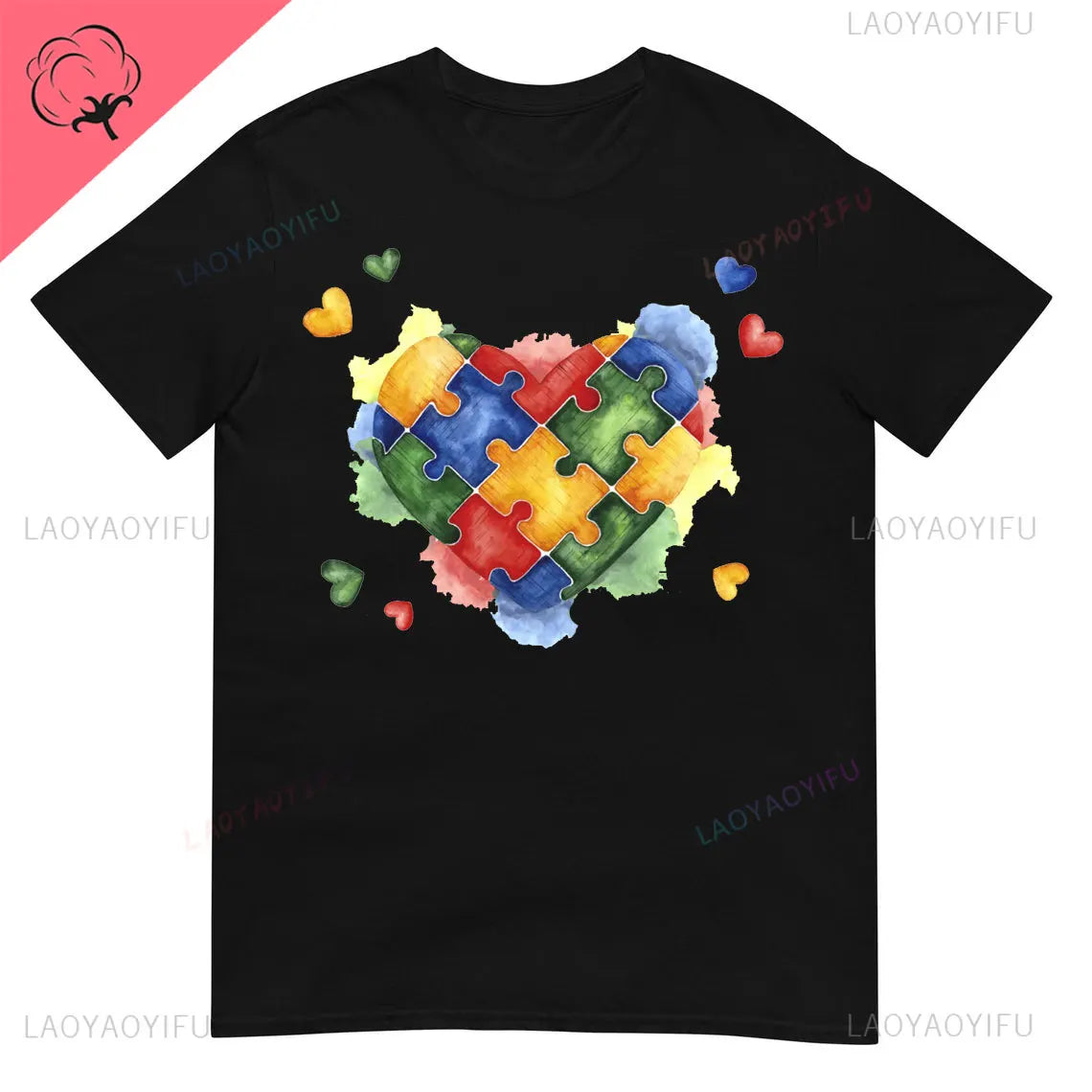 Autism Shirt Love Accept Support Autism T-shirt Vintage Awareness Gift Ropa Mujer Aesthetic Slim T Shirt Anime Graphic T Shirts