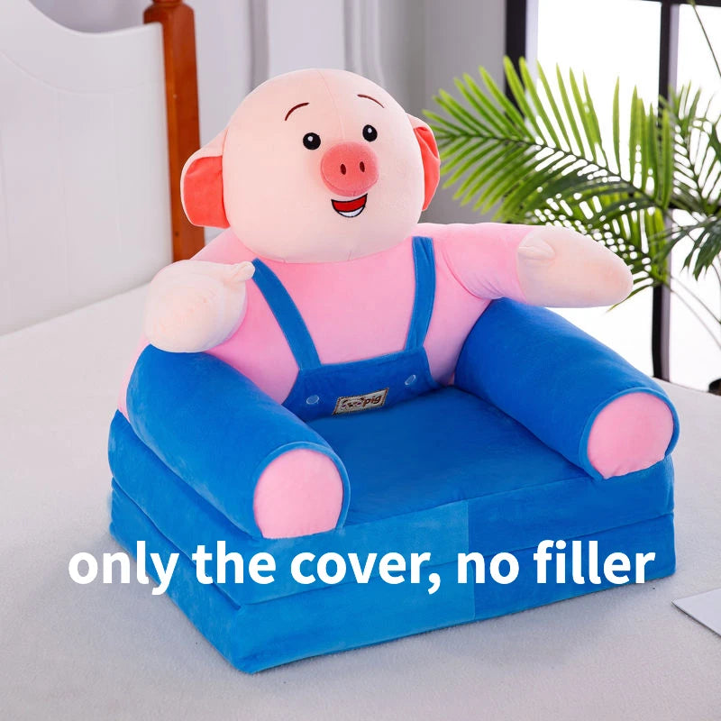 Kids Couch Children Sofa Cover Cartoon Lazy Folding Small Sofas Bed Girl Princess Baby Toddler Dual-purpose Kids Chair Furniture