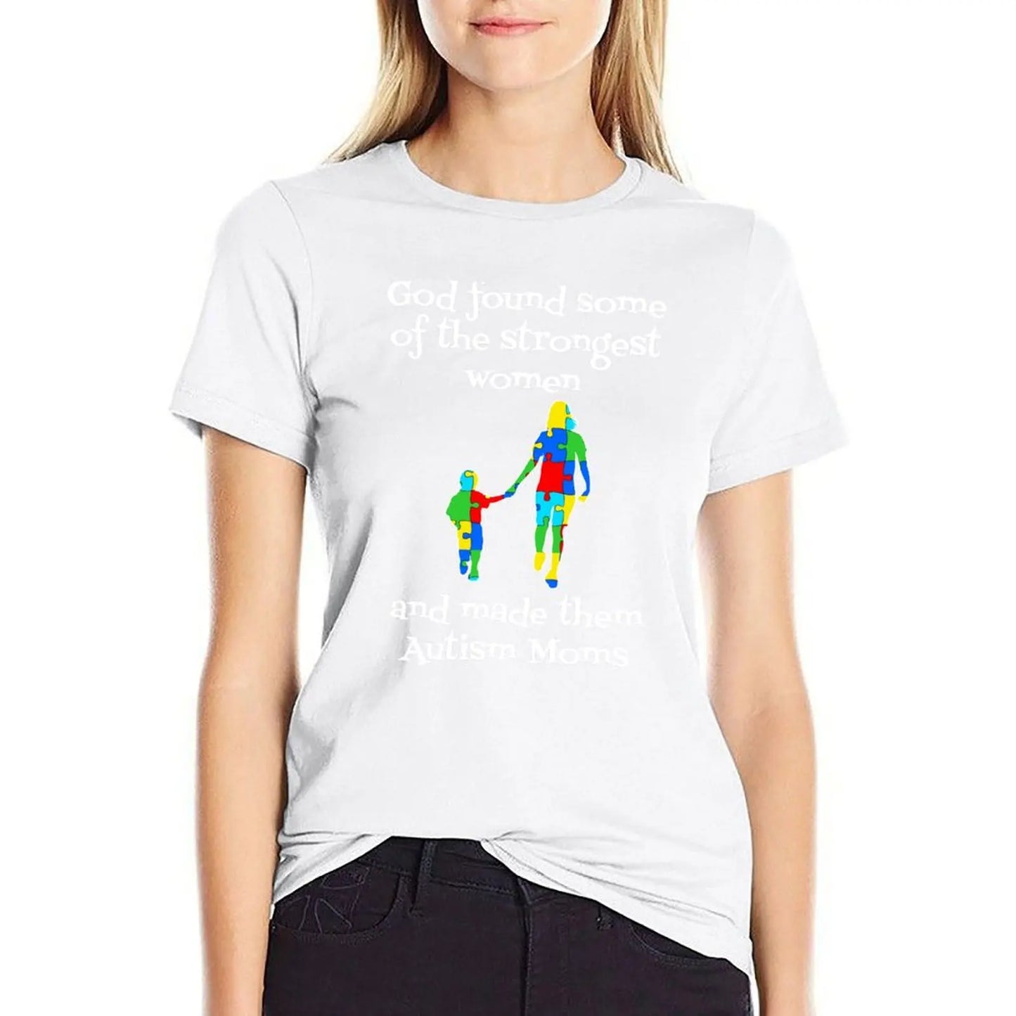 Autism Mom awareness shirts for women T-Shirt anime clothes tops cute clothes tshirts for Women