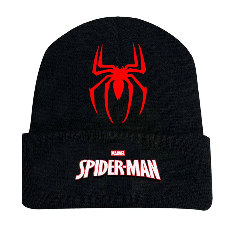 Disney Marvel Spiderman Spider Knitted Hat Cosplay Men's and Women's Warm Knitted Hat Youth Student Hat Winter