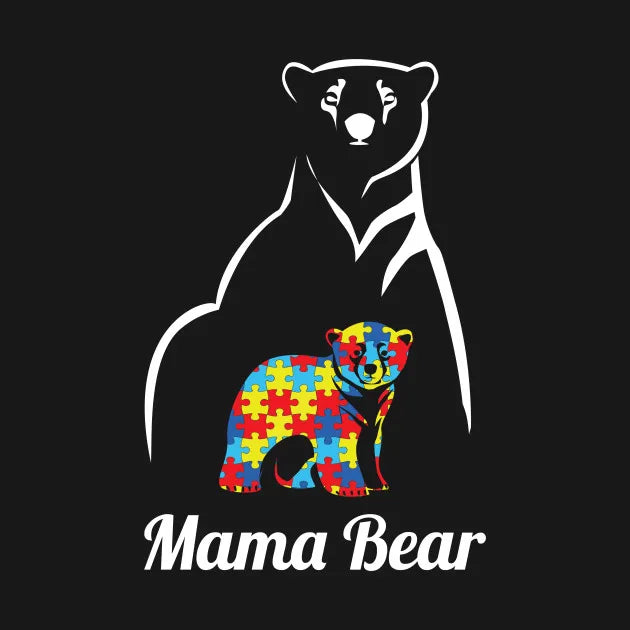 Papa Bear Mama Bear Little Bear T-Shirt Autism Family Matching Outfits Dad Mom and Kids Autism Awareness Family Set Shirt Gift