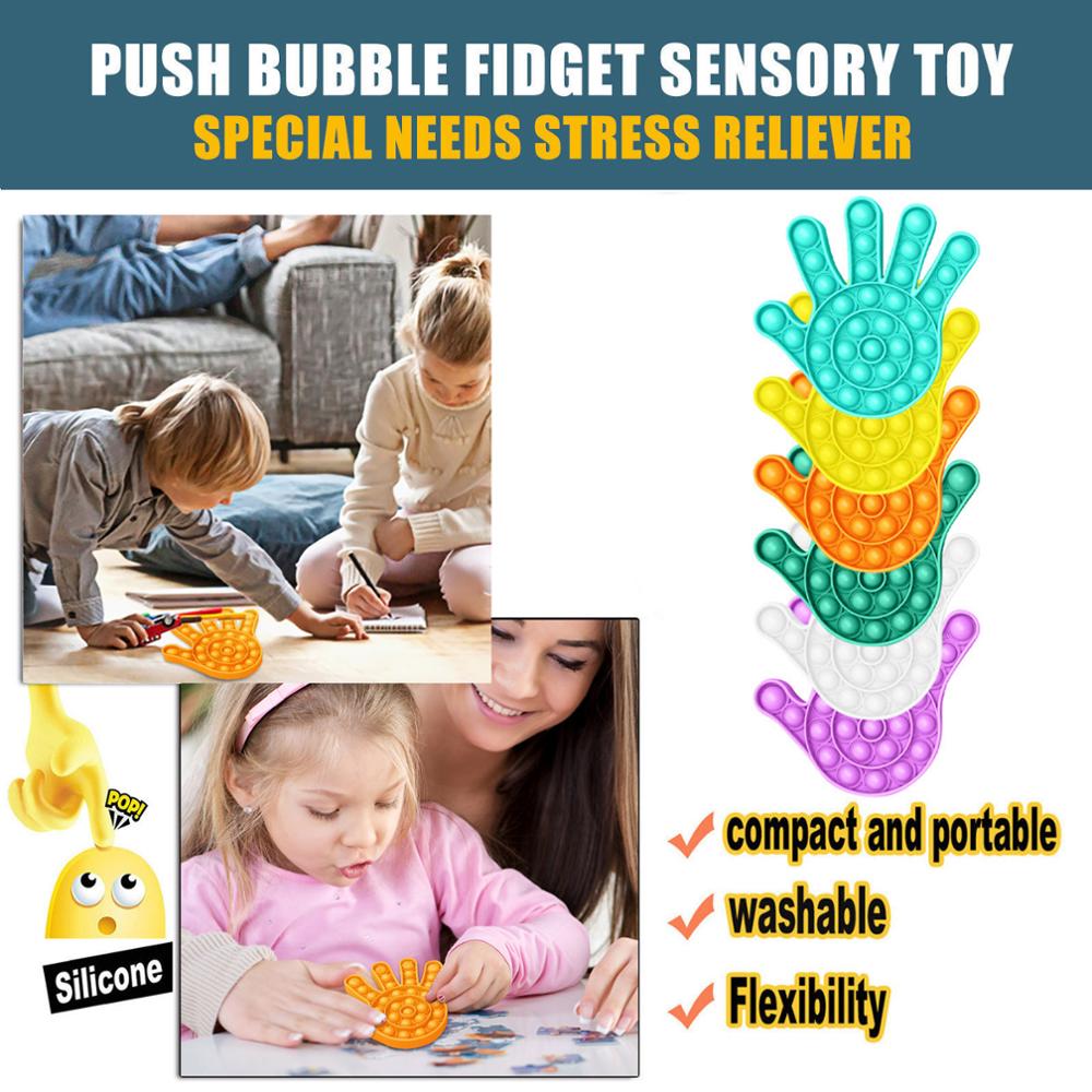 Push Pops Bubble Sensory Toy Autism Needs Squishy Stress Reliever Toys Adult Kid Funny Anti-stress Pops It Fidget Reliver Stress