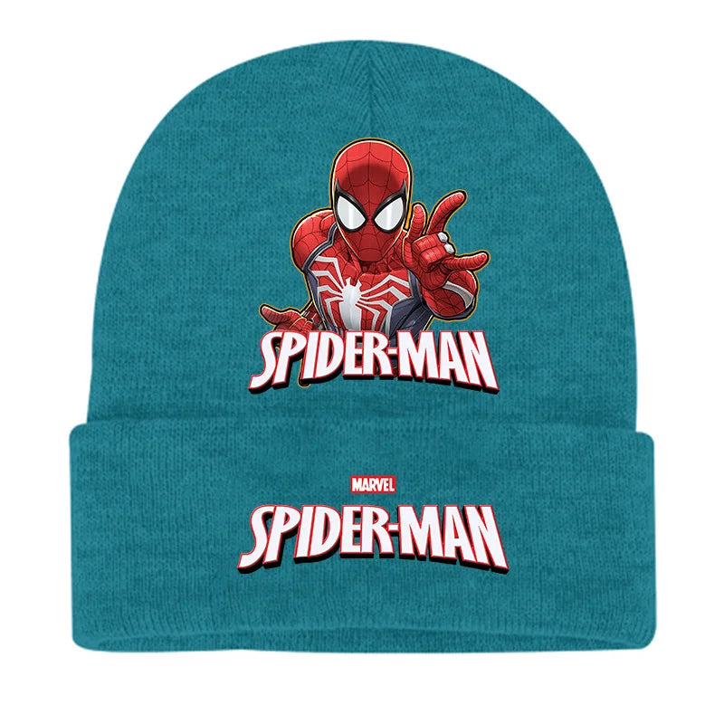 Disney Marvel Spiderman Spider Knitted Hat Cosplay Men's and Women's Warm Knitted Hat Youth Student Hat Winter