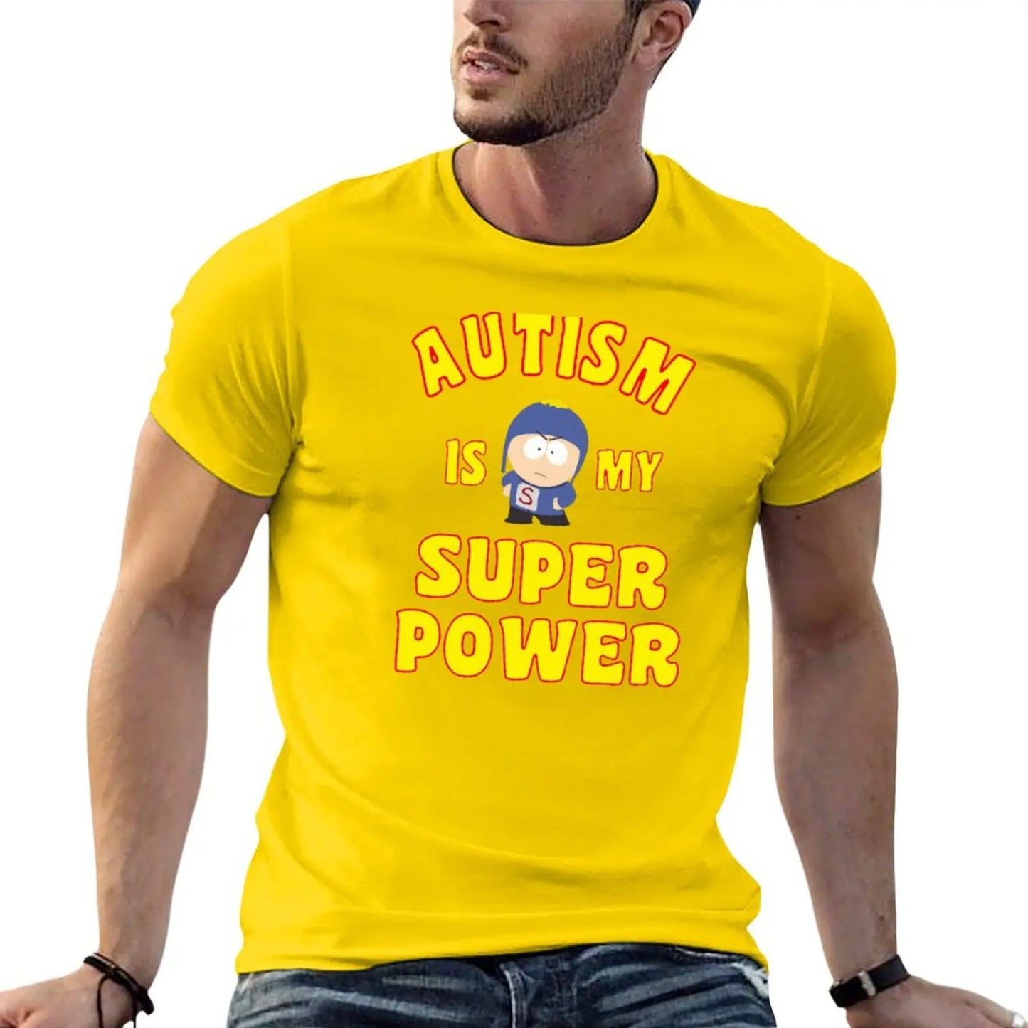 AUTISM IS MY SUPER POWER T-shirt customs plain anime mens plain t shirts