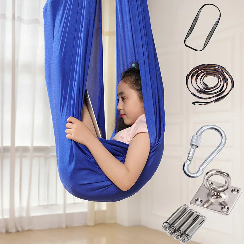 Snuggle Swing For Kids With Special Needs Adjustable Elastic Cuddle Up Therapy Swing Hammock Chair For Yoga Indoor rede de dorm