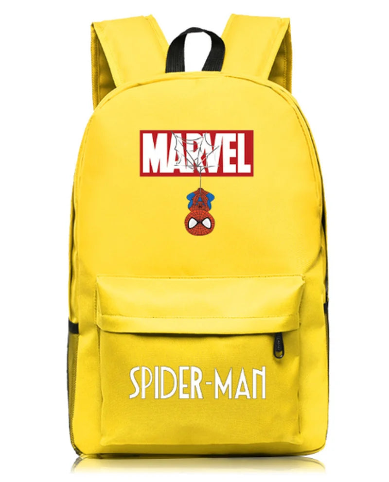 Disney Spider Man Night Light Backpack Backpack Backpack, Captain America Anime Game Peripheral Boy Cool Backpack