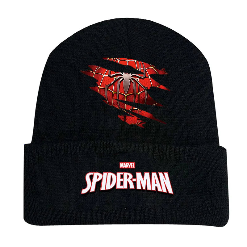 Disney Marvel Spiderman Spider Knitted Hat Cosplay Men's and Women's Warm Knitted Hat Youth Student Hat Winter