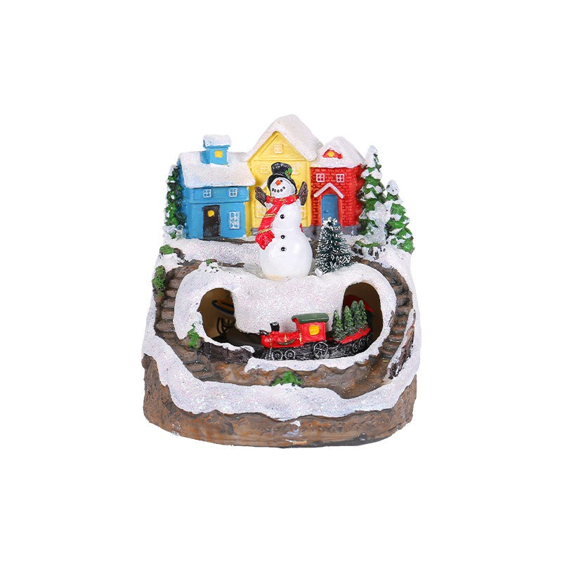 Christmas Gift New Christmas Snowman House Music Box