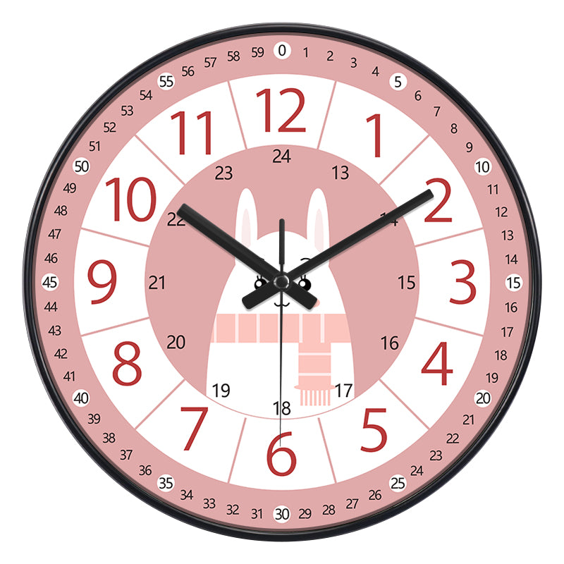 8 Inch Early Childhood Education Learning Silent Wall Clock Living Room Home Bedroom Clock Children's Room New Non Perforated Clock