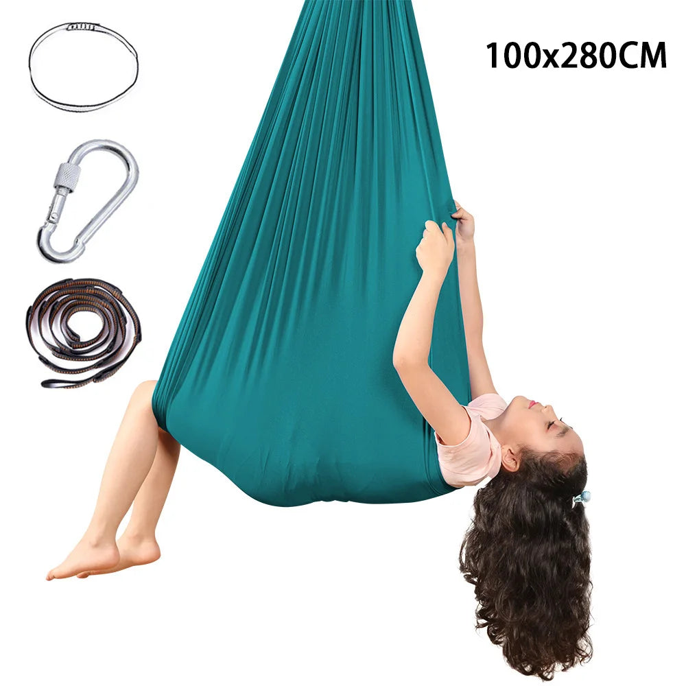 Snuggle Swing For Kids With Special Needs Adjustable Elastic Cuddle Up Therapy Swing Hammock Chair For Yoga Indoor rede de dorm