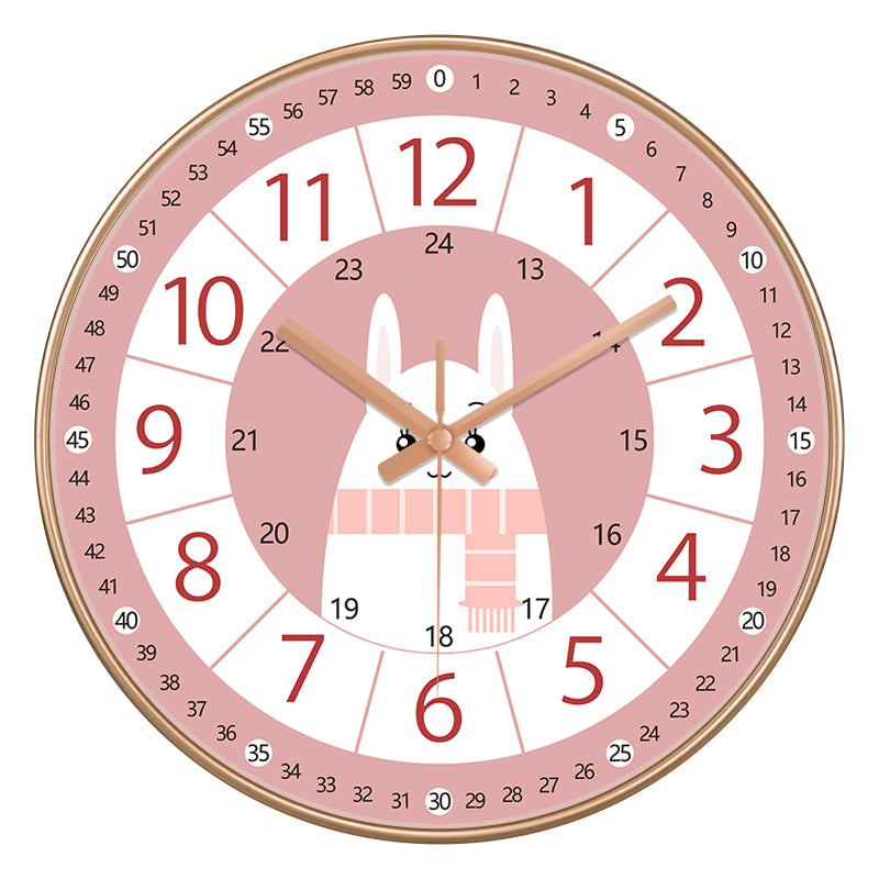 8 Inch Early Childhood Education Learning Silent Wall Clock Living Room Home Bedroom Clock Children's Room New Non Perforated Clock