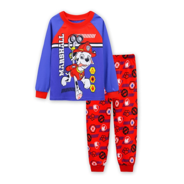 Paw Patrol Original Cotton Cartoon Children for Pajamas Two-piece Thin Section Long-sleeved Patrulla Canina Kids Pajamas