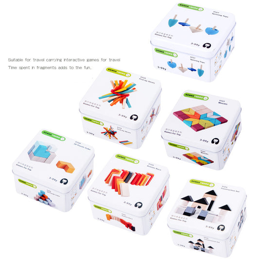 Children's Educational Travel Iron Box Rubik's Cube Puzzle Building Block Gyro Baby Early Education Cognitive Boy And Girl Toys