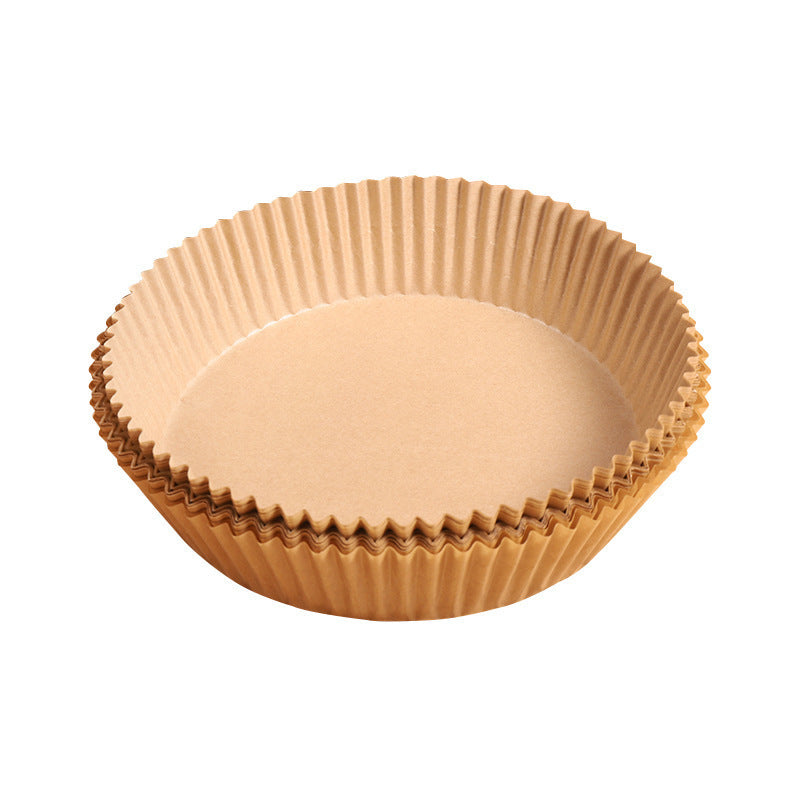 Air Fryer Special Paper Oil-Absorbing Paper Tray Oil-Proof Non-Stick Round High Temperature Resistant Paper Baking Pad Paper