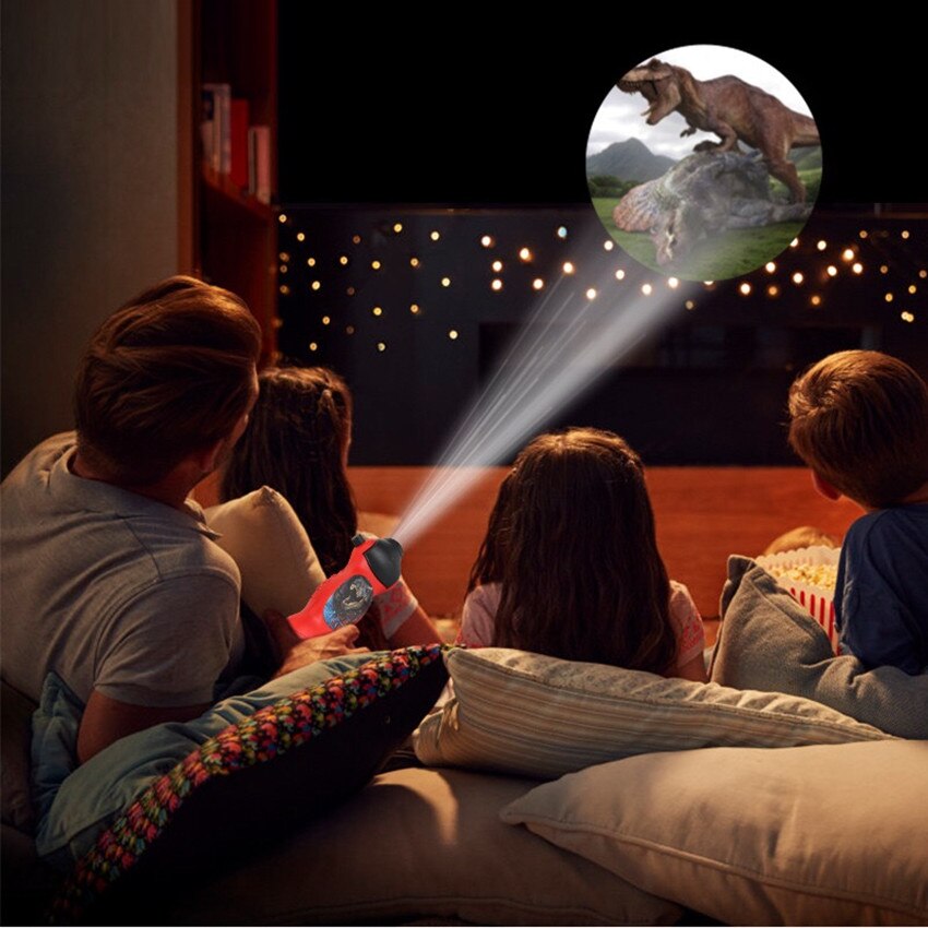 Dinosaur Shark Projector Night Study Learning Toy Flashlight Sleeping History Early Education Model Torch Flashlight Fun Toys