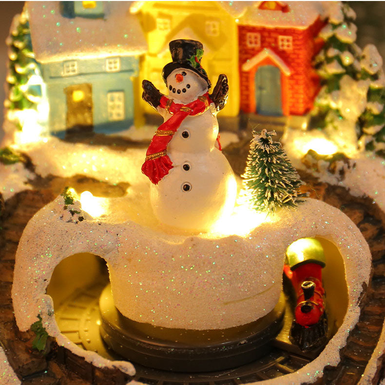 Christmas Gift New Christmas Snowman House Music Box