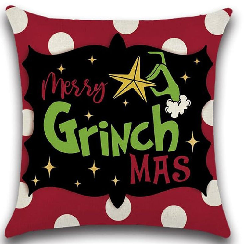 Greentown Christmas Pillow Cover Home Christmas Decoration Cushion Sofa Pillowcase