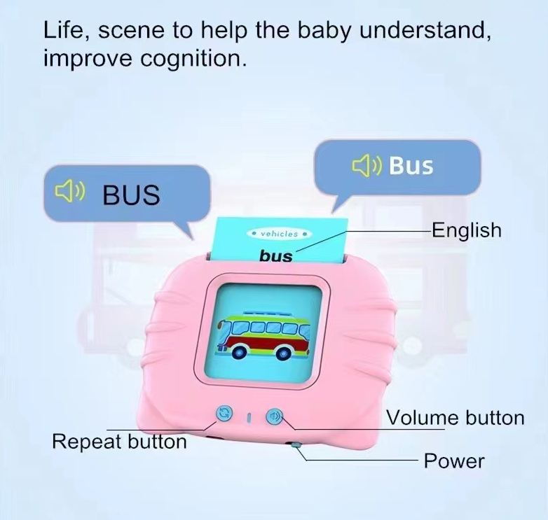 Pure English Version Of Children's Enlightenment Early Education Intelligent Card Learning Machine English Card Machine Baby Insert Card