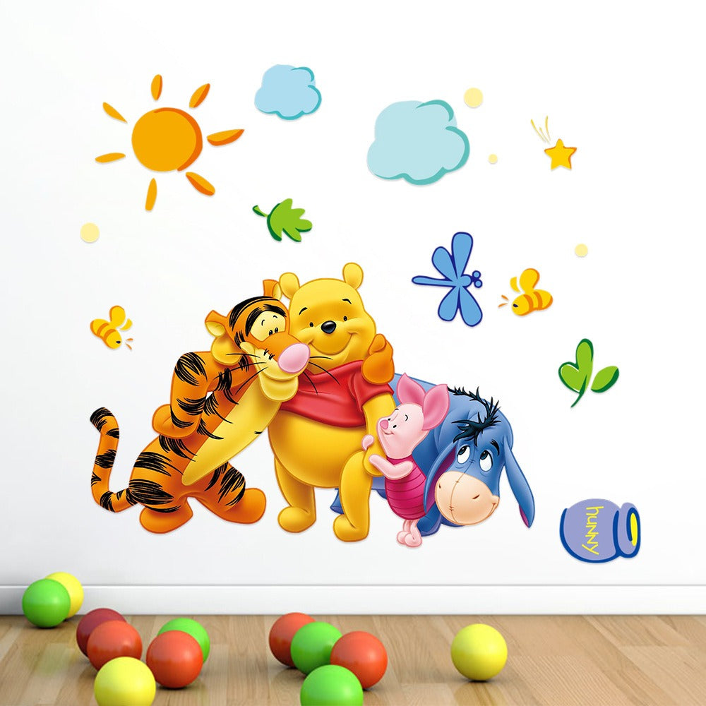 Kindergarten Children's Room Cartoon Zoo Bears Removable Wall Stickers