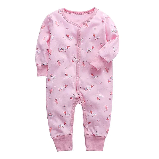 Newborn Footed Pajamas Zipper Girl and Boy Romper Long Sleeve Jumpsuit Cotton Solid White Fashion 0-24 Months Baby Clothes