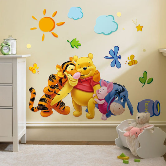 Kindergarten Children's Room Cartoon Zoo Bears Removable Wall Stickers