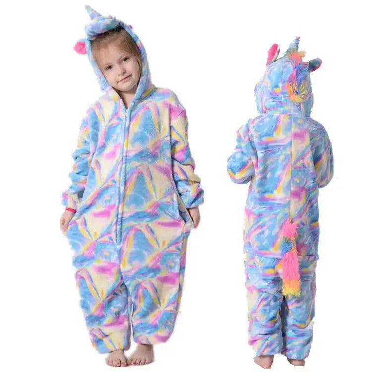 Unicorn Pajamas Boy Romper Girl's One-Piece  Pajamas  Cartoon Animal