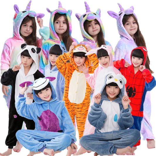 Unicorn Pajamas Boy Romper Girl's One-Piece  Pajamas  Cartoon Animal