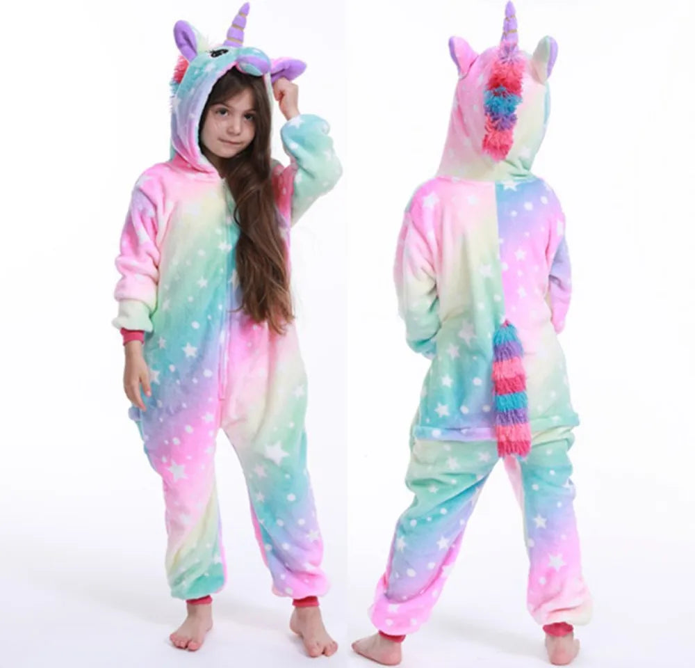 Unicorn Pajamas Boy Romper Girl's One-Piece  Pajamas  Cartoon Animal