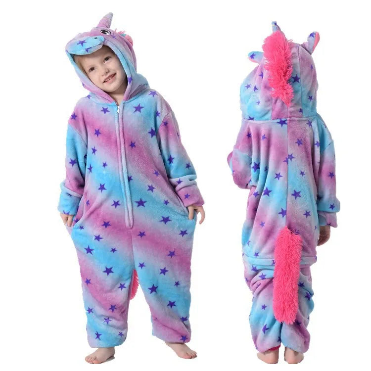 Unicorn Pajamas Boy Romper Girl's One-Piece  Pajamas  Cartoon Animal