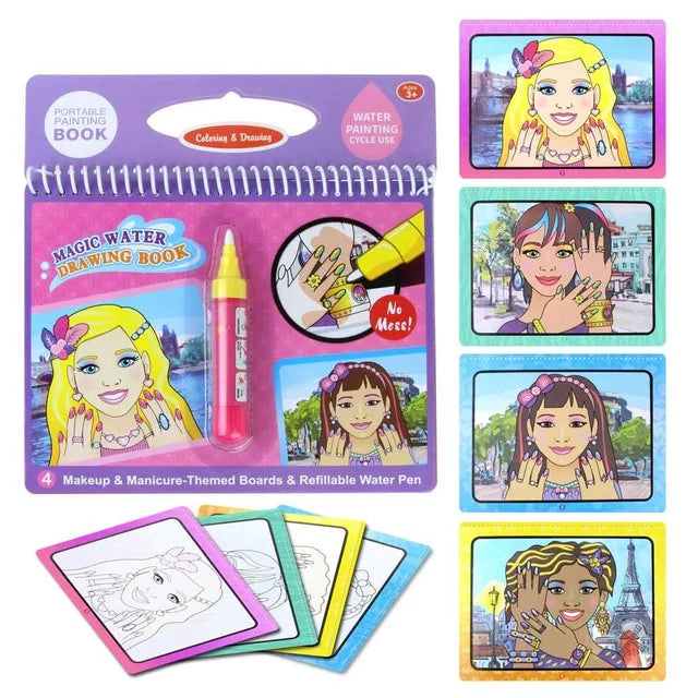 8 styles Magic Water Drawing Book Coloring Doodle