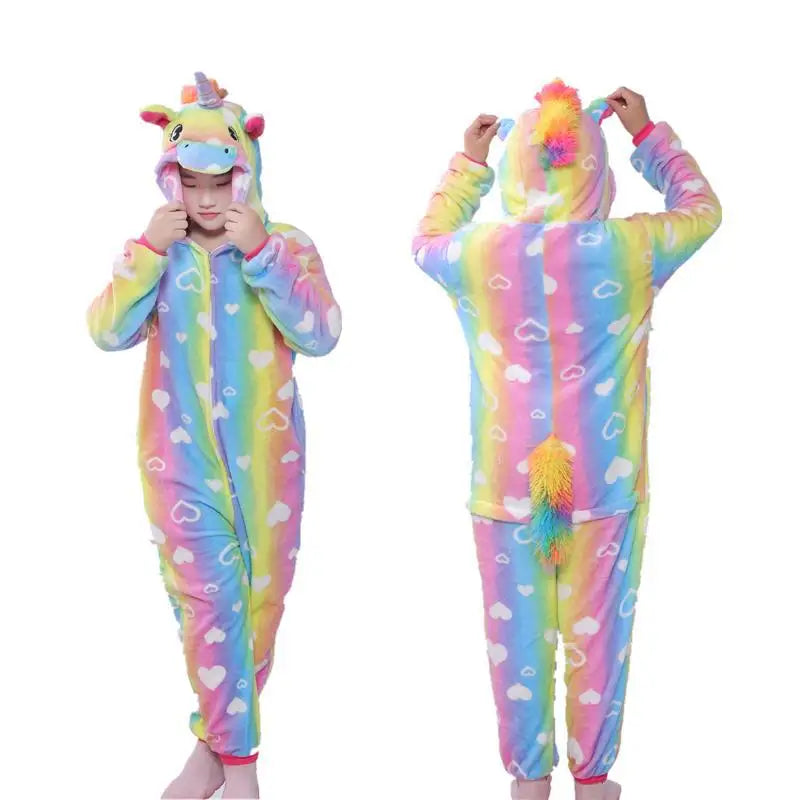 Unicorn Pajamas Boy Romper Girl's One-Piece  Pajamas  Cartoon Animal