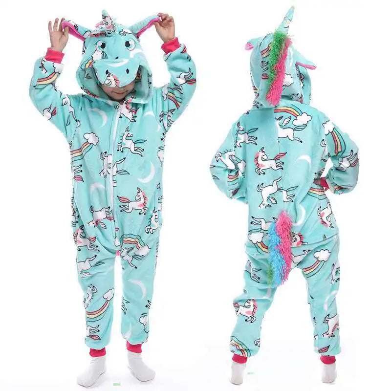 Unicorn Pajamas Boy Romper Girl's One-Piece  Pajamas  Cartoon Animal