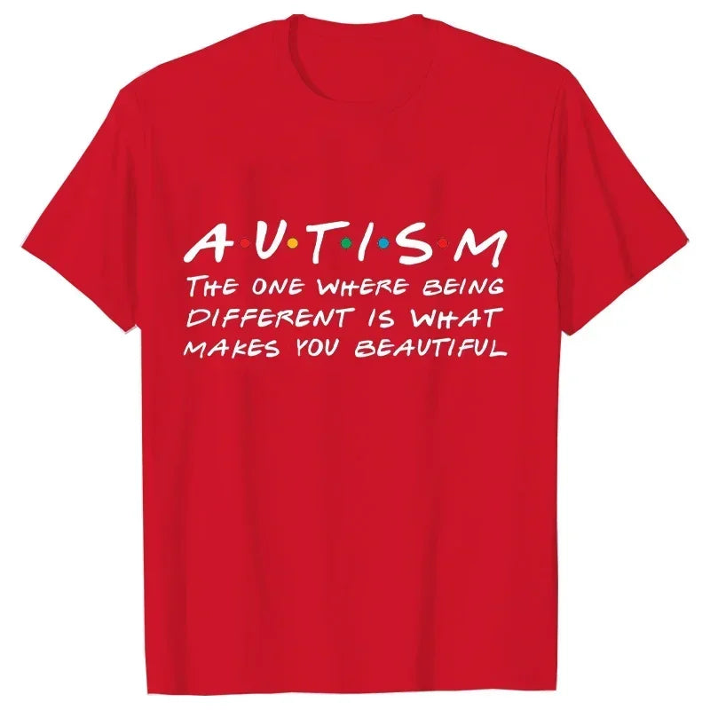 Autism Printed Male T Shirt Oversized Tops New Harajuku Short Sleeve Tee Casual Tshirt Loose Streetwear Aesthetic Men's Clothing