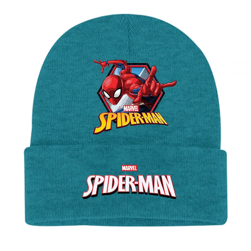 Disney Marvel Spiderman Spider Knitted Hat Cosplay Men's and Women's Warm Knitted Hat Youth Student Hat Winter