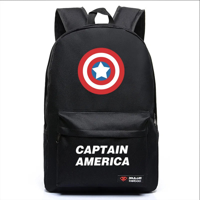 Disney Spider Man Night Light Backpack Backpack Backpack, Captain America Anime Game Peripheral Boy Cool Backpack