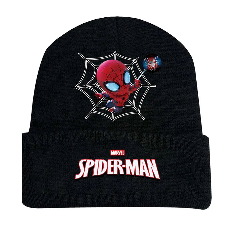 Disney Marvel Spiderman Spider Knitted Hat Cosplay Men's and Women's Warm Knitted Hat Youth Student Hat Winter