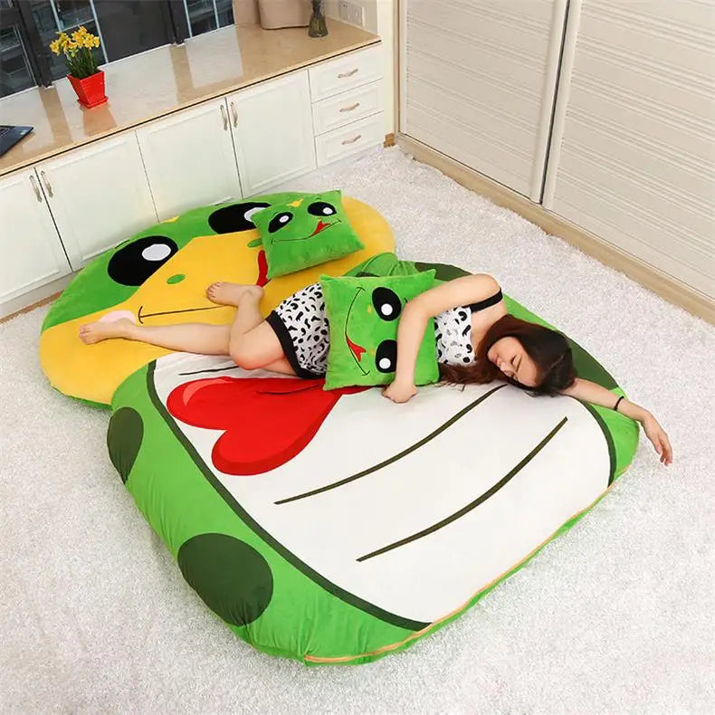 Cartoon Animals Tatami Sofa Bed Double And Kids Bean Bag Home Living Room And Bedroom Bean Bag Bed Warm Sleeping Bag Mattress