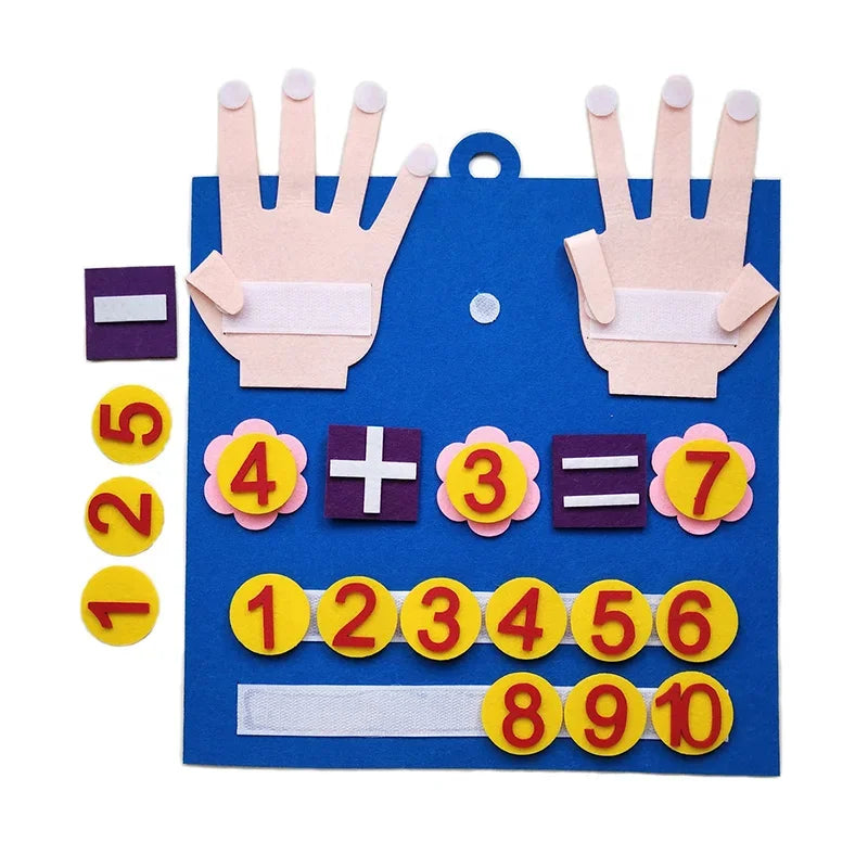 Kids Montessori Toys Felt Finger Numbers Math Toy Children Counting Early Learning Educational Toys Toddlers Intelligence Game