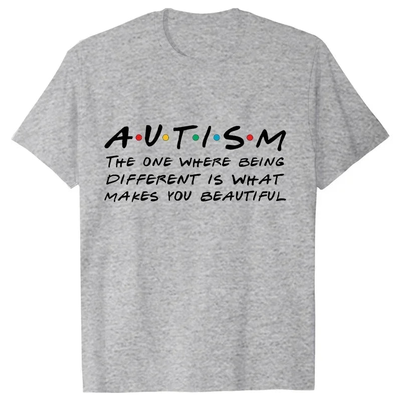 Autism Printed Male T Shirt Oversized Tops New Harajuku Short Sleeve Tee Casual Tshirt Loose Streetwear Aesthetic Men's Clothing