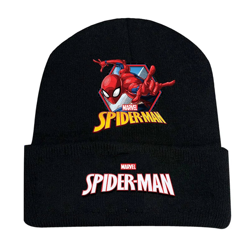 Disney Marvel Spiderman Spider Knitted Hat Cosplay Men's and Women's Warm Knitted Hat Youth Student Hat Winter